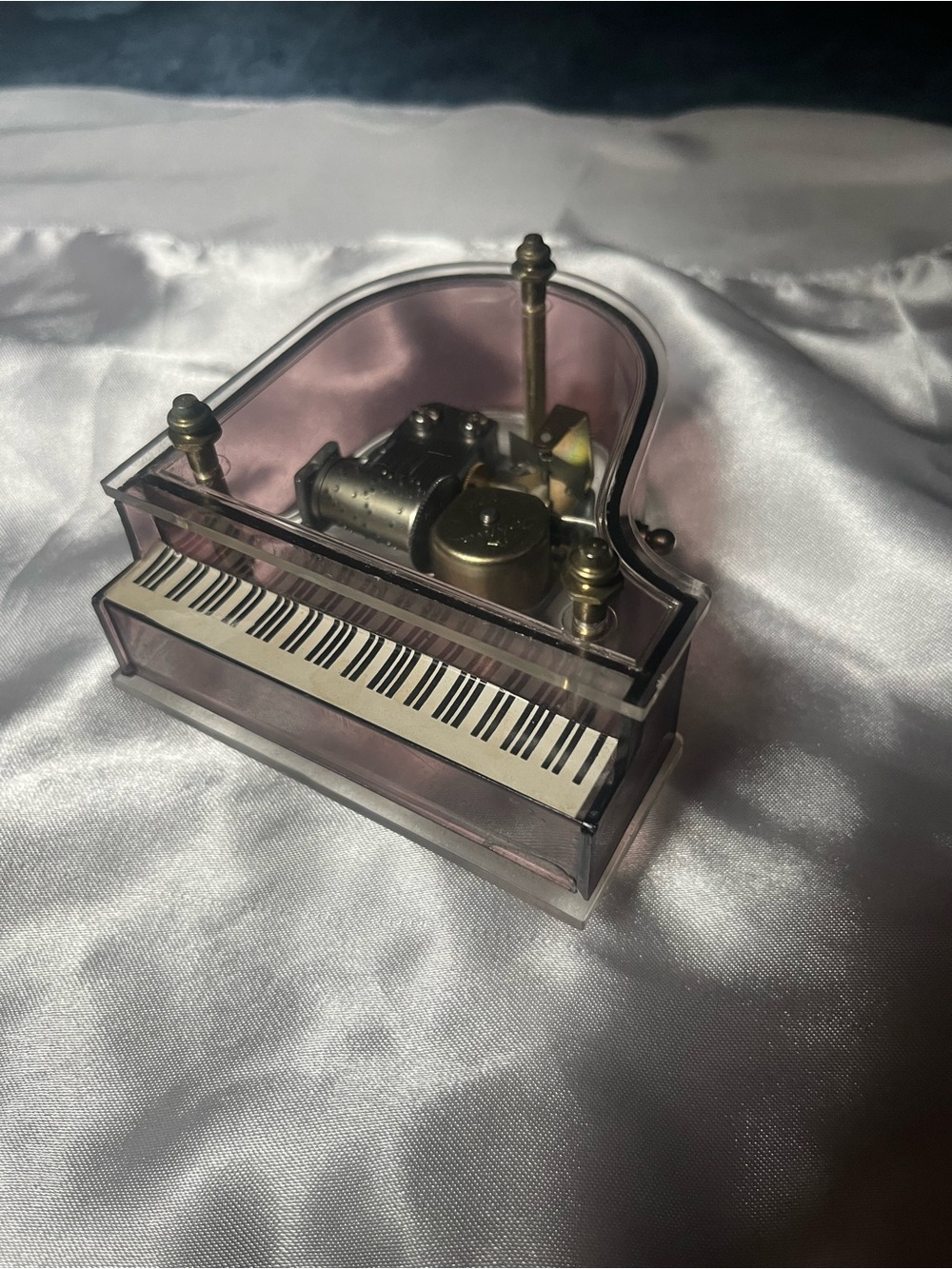 Vintage TOYO Acrylic Grand Piano Music Box